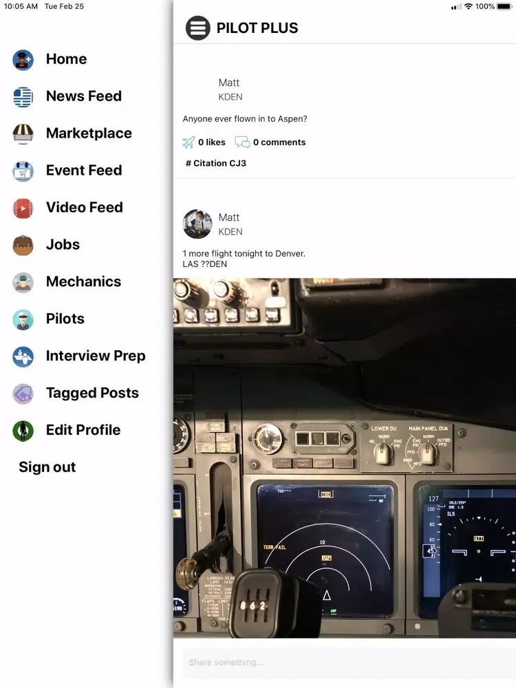 Capturas de tela do PILOT PLUS iPad 