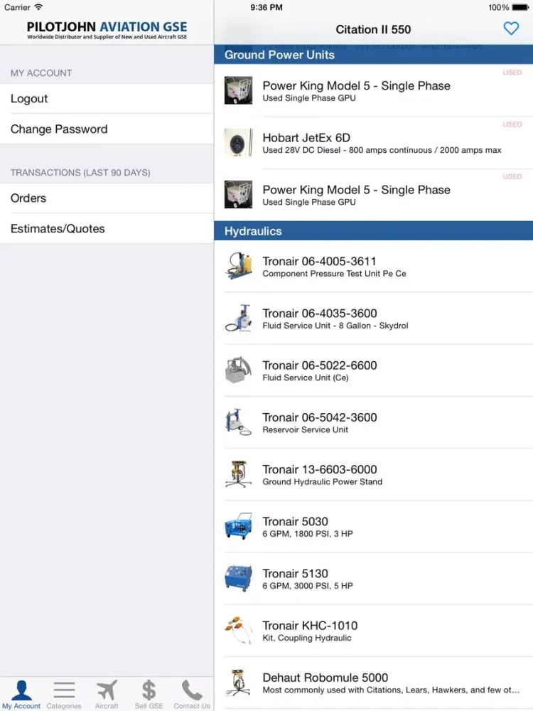 PilotJohn GSE iPad  Ekran Görüntüleri