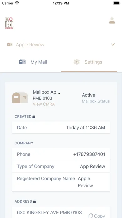 The Nest Coworking Mail 스크린샷