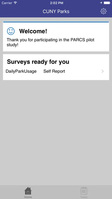 Tangkapan skrin PARCS Study