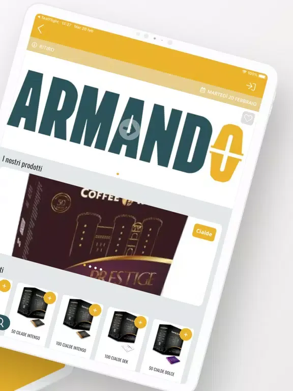 Tangkapan skrin Armando Coffee iPad 