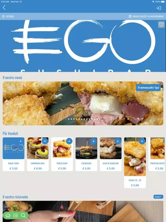 Tangkapan skrin Ego Sushi iPad 