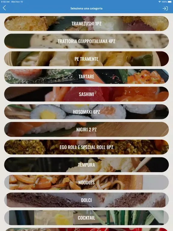 Tangkapan skrin Ego Sushi iPad 