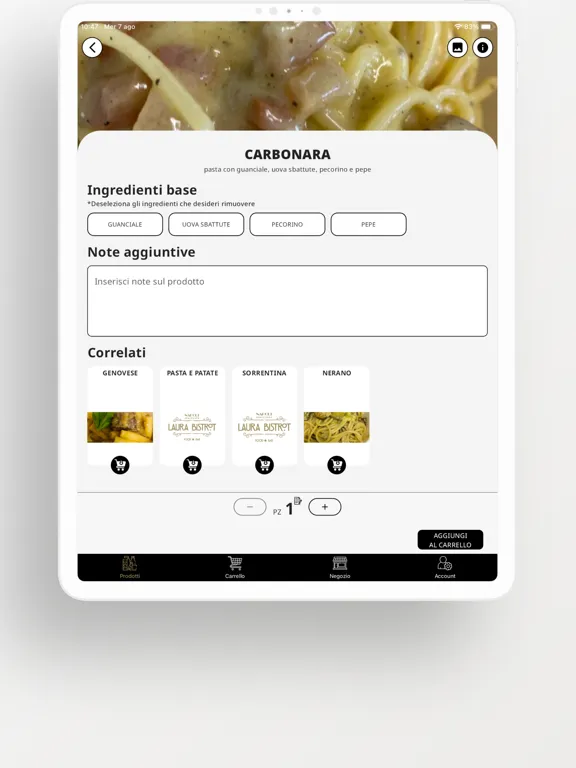 Laura Bistrot iPad  سکرین شاٹس