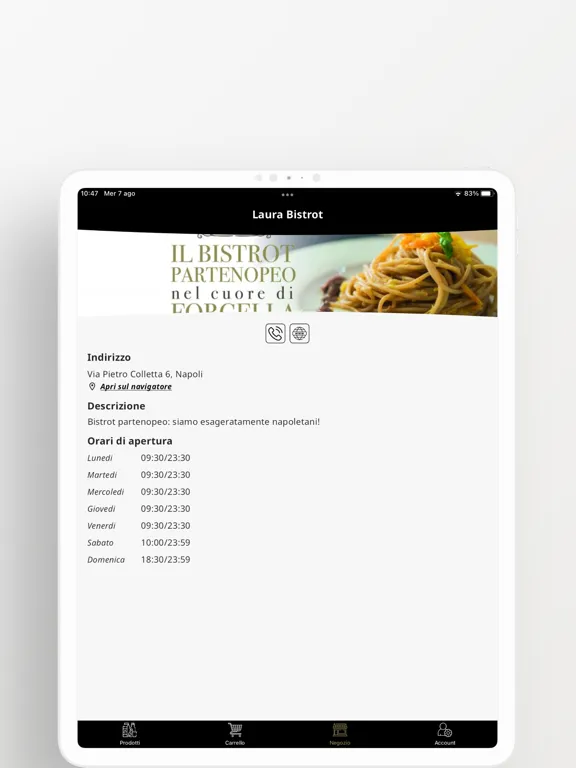 Laura Bistrot iPad  سکرین شاٹس
