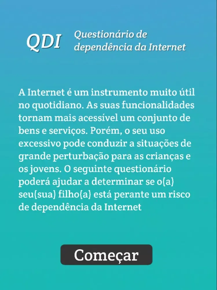 Questionario de dependencia da Internet iPad 应用截图