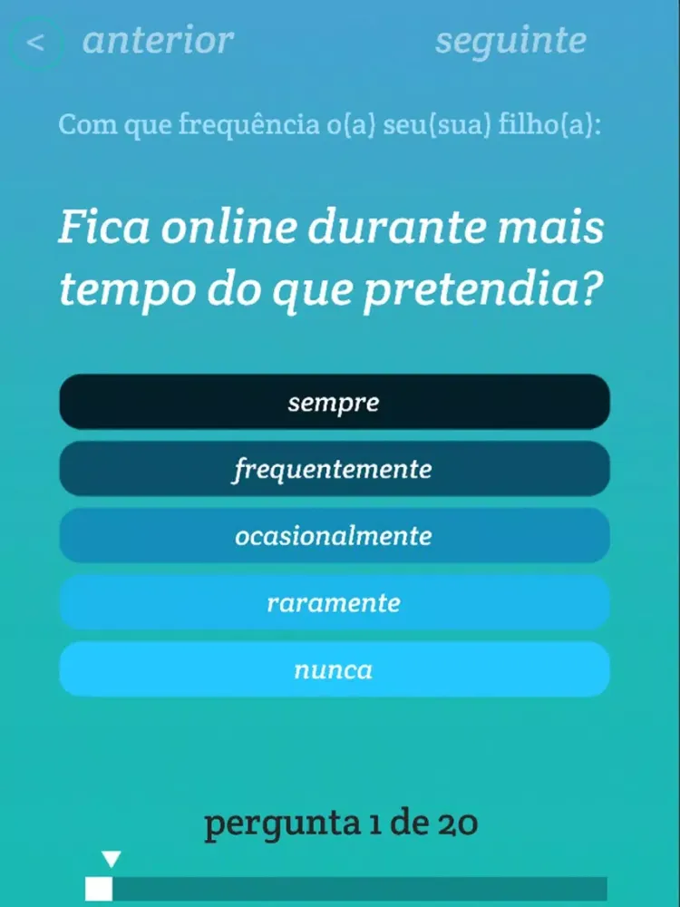 Questionario de dependencia da Internet iPad 应用截图