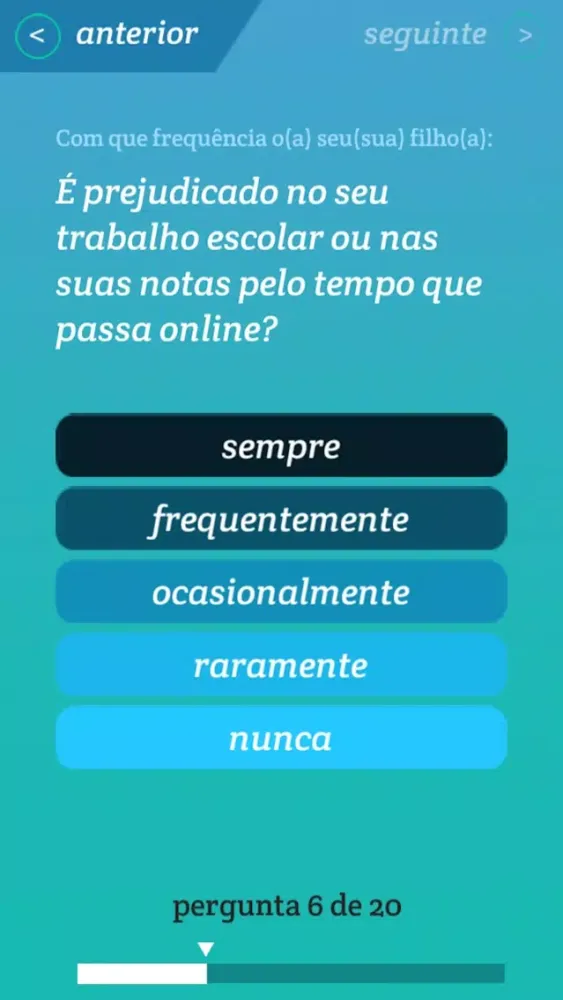 Questionario de dependencia da Internet应用截图