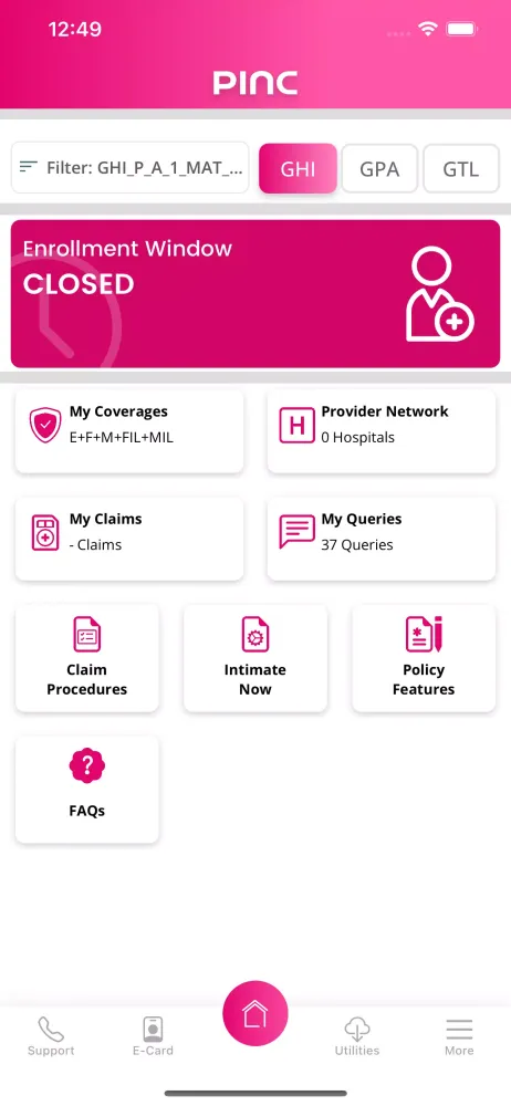 PINC Group Health Insurance Ekran Görüntüleri