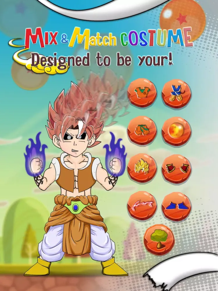 Saiyan Chibi Dress Up iPad  스크린샷