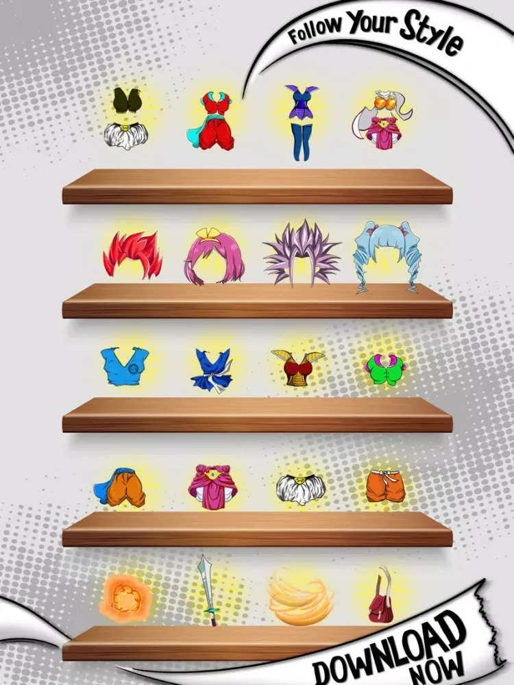 Dress up Creator Saiyan Chibi Girls iPad  سکرین شاٹس