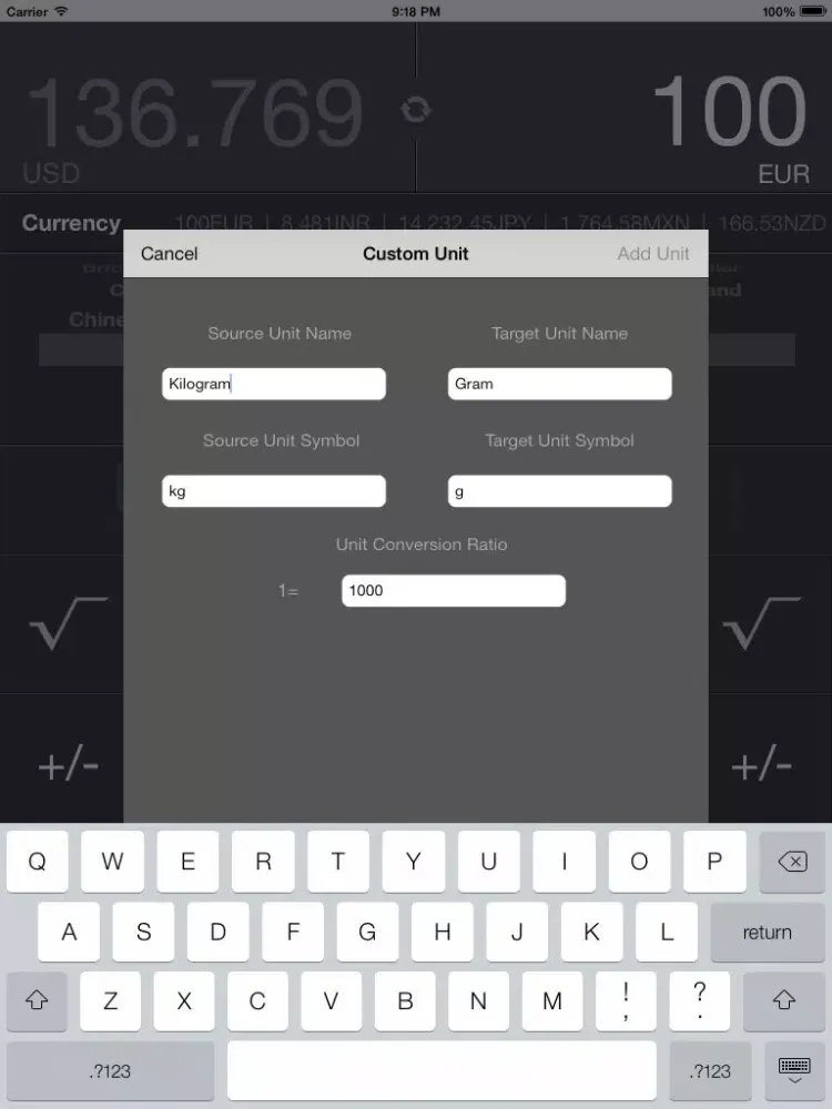 Zrzuty ekranu Unit Converter™ FREE iPad 