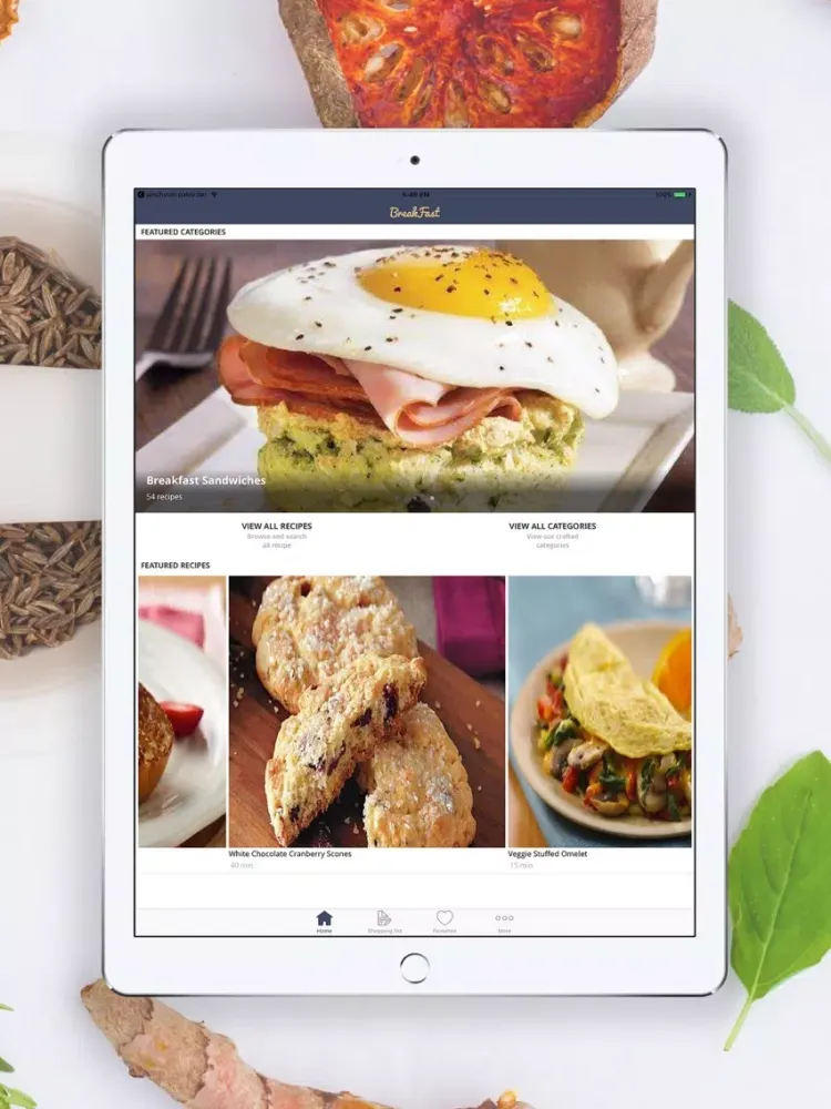 Скриншоты BreakFast Recipes & Meal Plans | shopping List iPad 