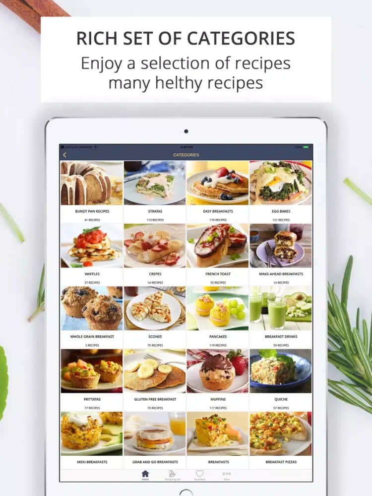 Скриншоты BreakFast Recipes & Meal Plans | shopping List iPad 