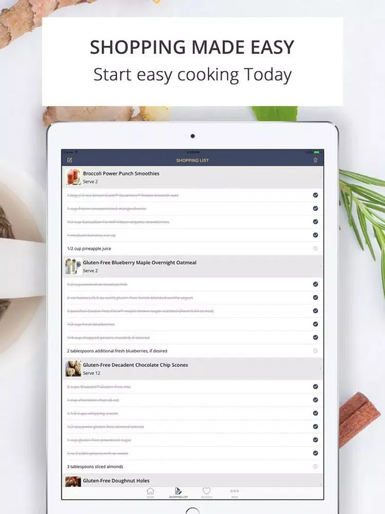 Скриншоты BreakFast Recipes & Meal Plans | shopping List iPad 