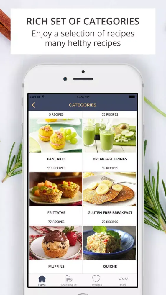 Скриншоты BreakFast Recipes & Meal Plans | shopping List