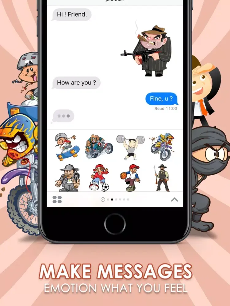 The Man Emoji Stickers Keyboard Themes ChatStick iPad  Ekran Görüntüleri