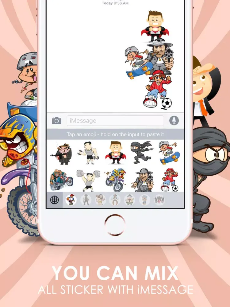 The Man Emoji Stickers Keyboard Themes ChatStick iPad  Ekran Görüntüleri