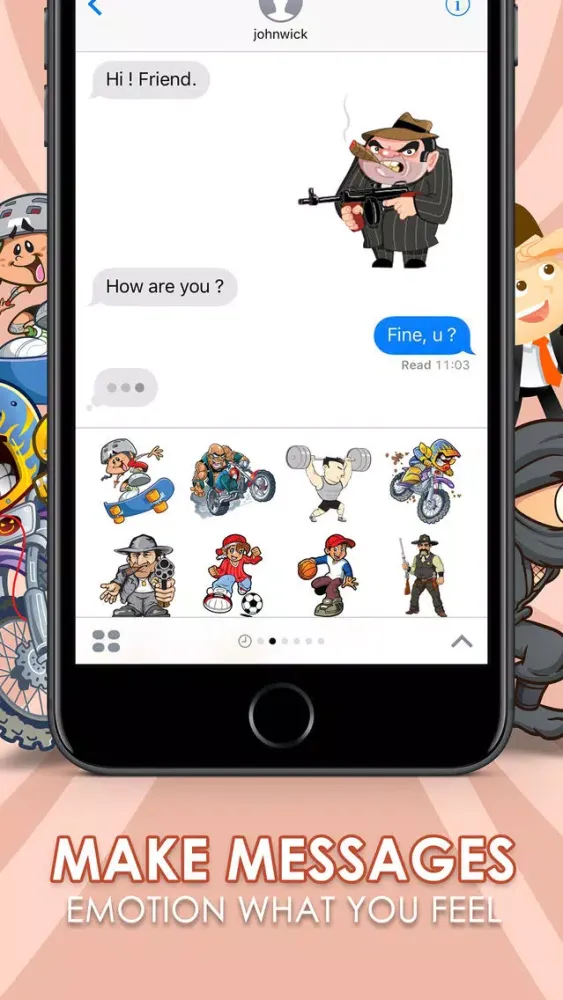 The Man Emoji Stickers Keyboard Themes ChatStick Ekran Görüntüleri