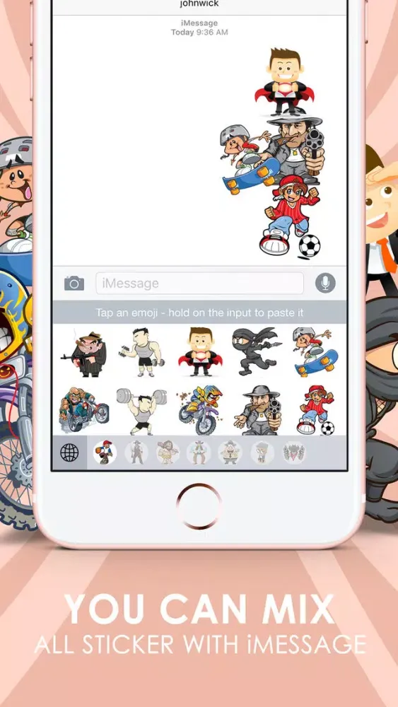 The Man Emoji Stickers Keyboard Themes ChatStick Ekran Görüntüleri