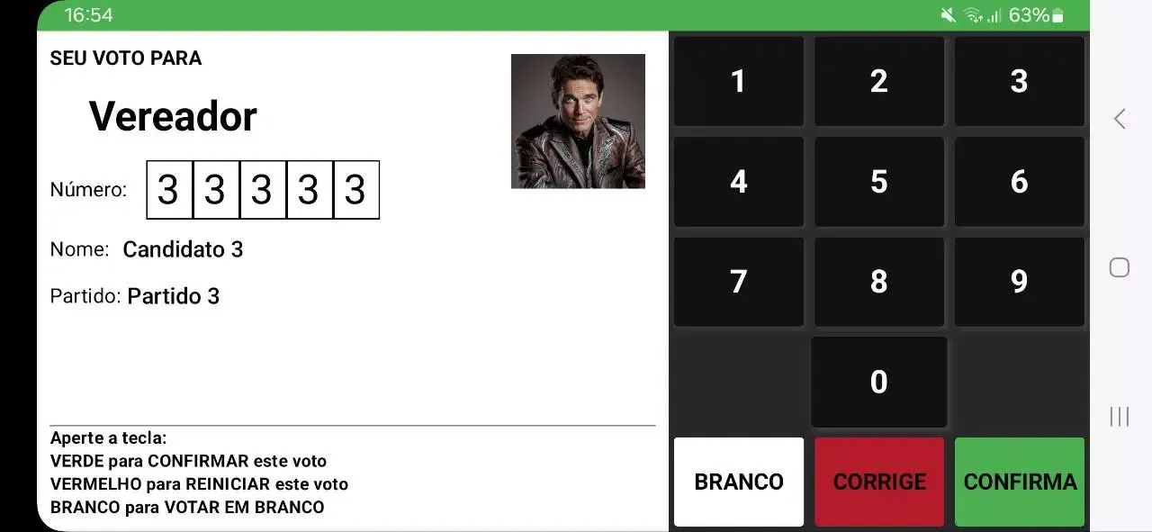 Simulador de Urna Eletrônica Screenshots