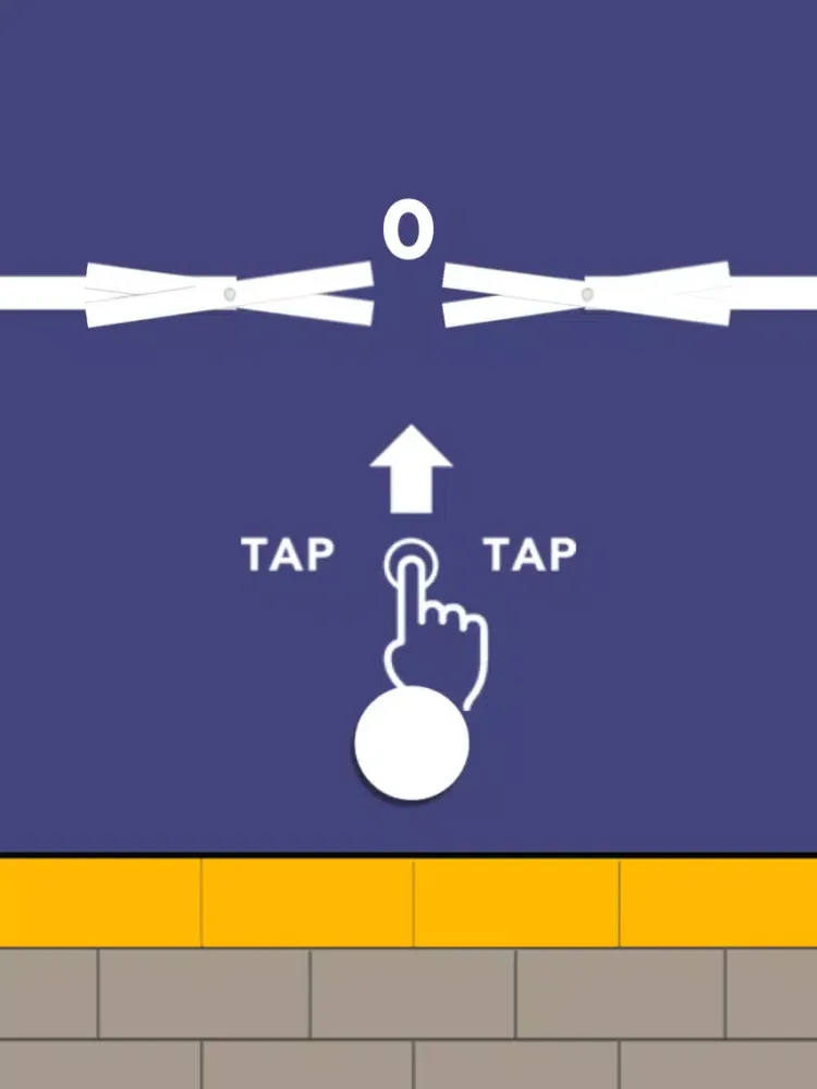 Circle Up - Tap to fly your dot up and try not to hit the circle iPad  Screenshots