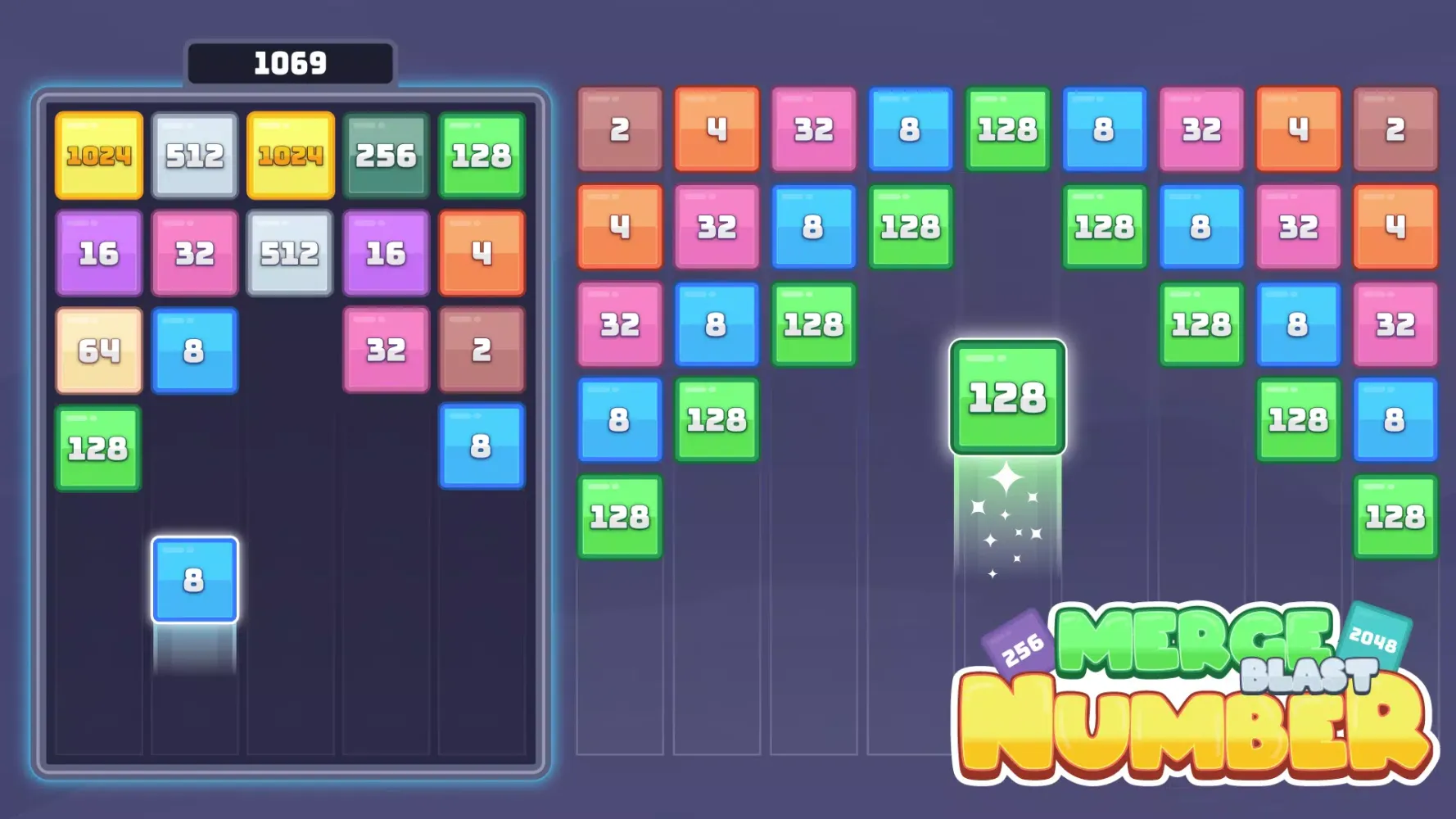 Ảnh chụp màn hình của Merge Blast Number