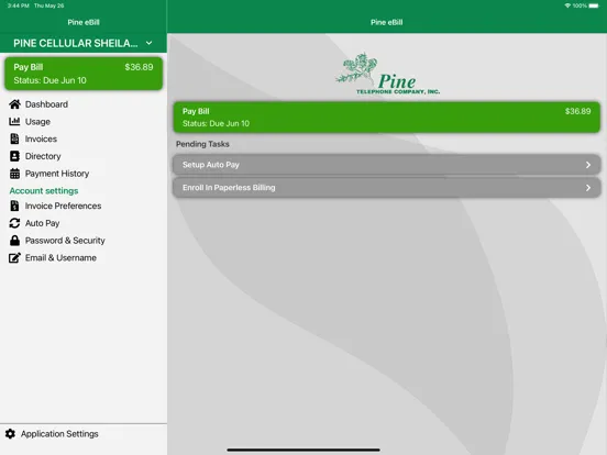 Capturas de pantalla de Pine eBill iPad 