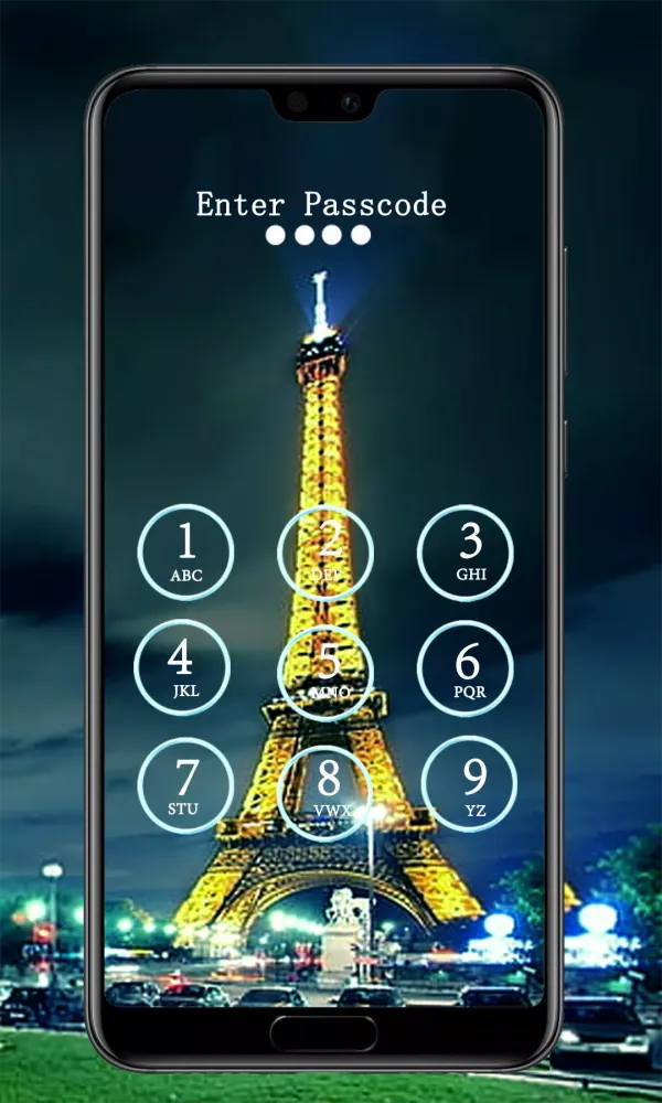 Eiffel Tower Pin Lock Screen Screenshots
