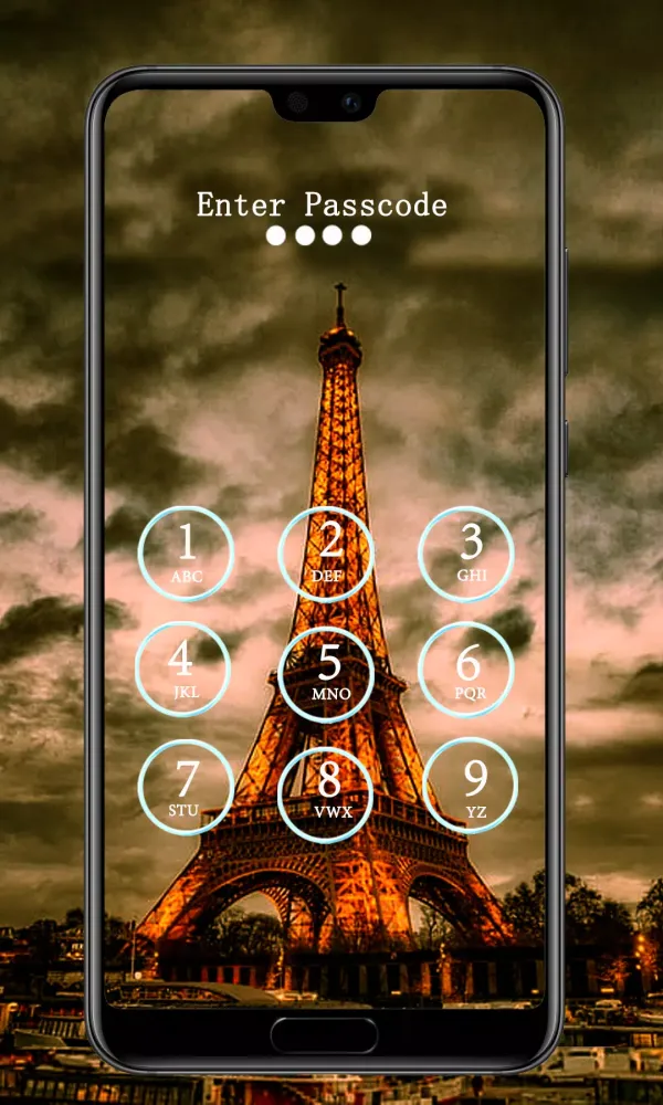 Eiffel Tower Pin Lock Screen Screenshots