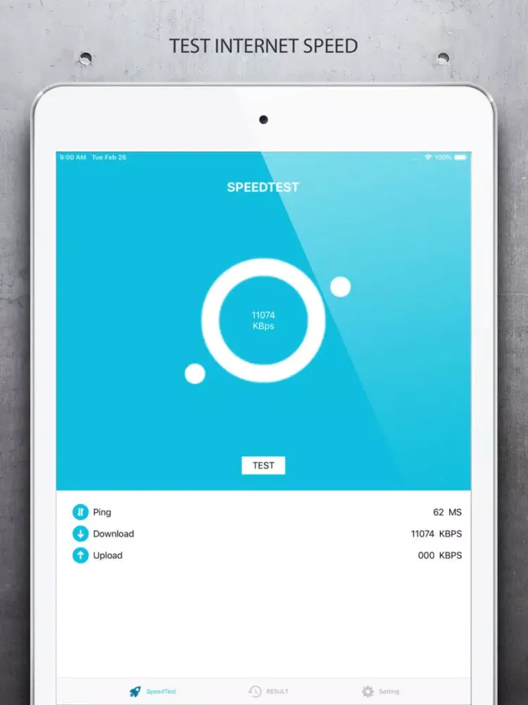 Key Speed | Connection Test iPad 应用截图