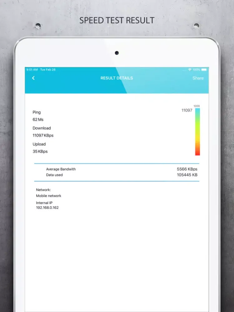 Key Speed | Connection Test iPad 应用截图