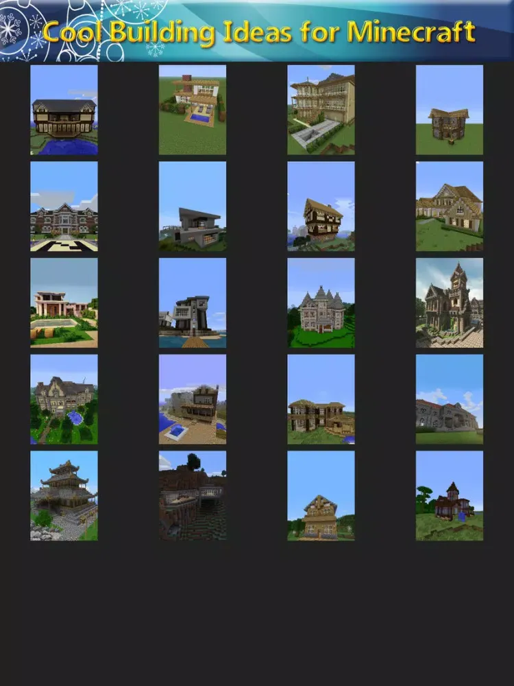 Cool Building Ideas Wallpapers : For Minecraft Model iPad 应用截图