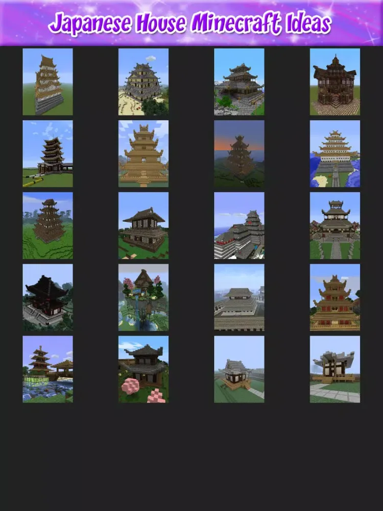 Tangkapan skrin Japanese House Ideas Wallpapers for Minecraft iPad 