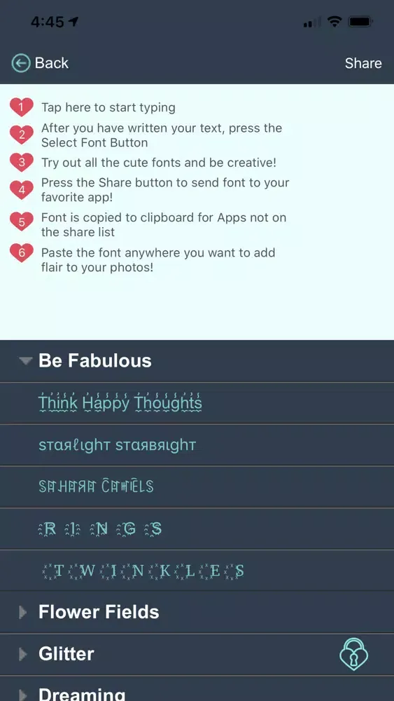 Frosting Font سکرین شاٹس