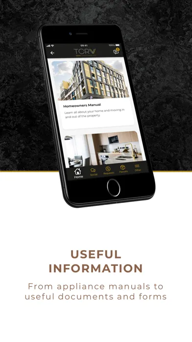 Capturas de tela do TCRW SOHO Resident App