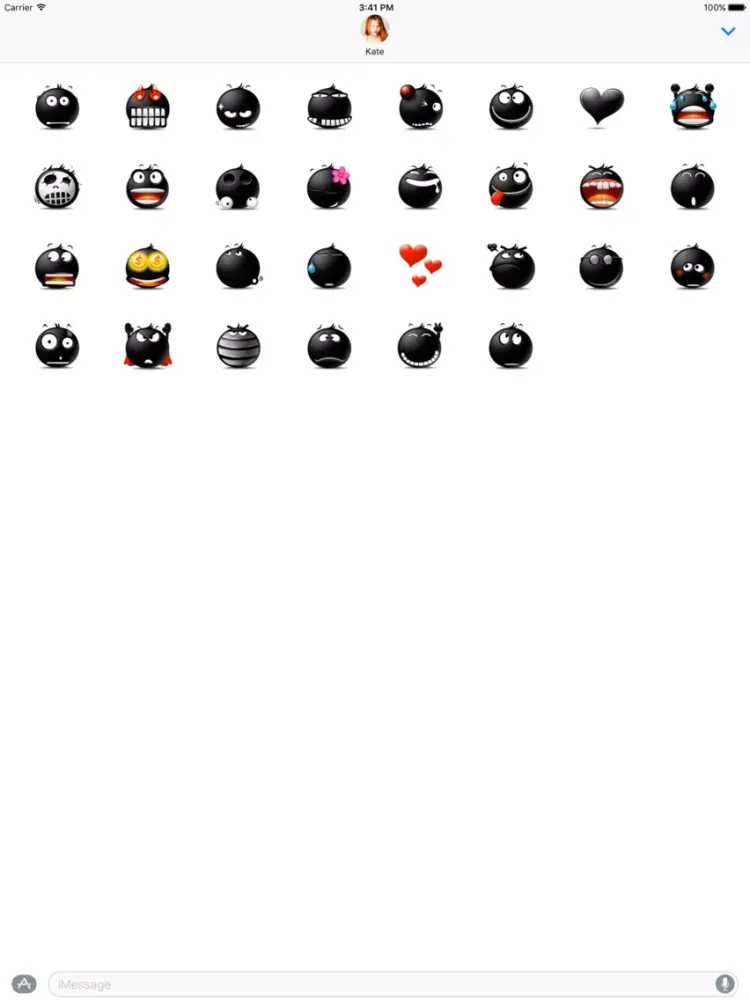 Capturas de tela do Simon's Popo Black Stickers Pack iPad 