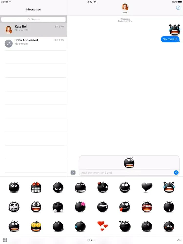 Capturas de tela do Simon's Popo Black Stickers Pack iPad 