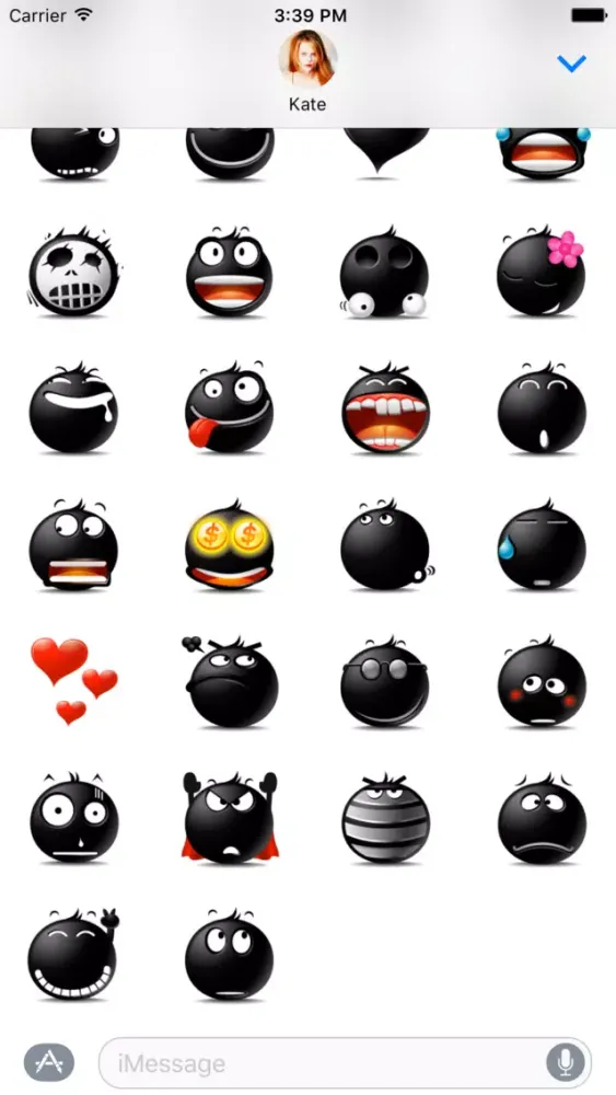 Capturas de tela do Simon's Popo Black Stickers Pack