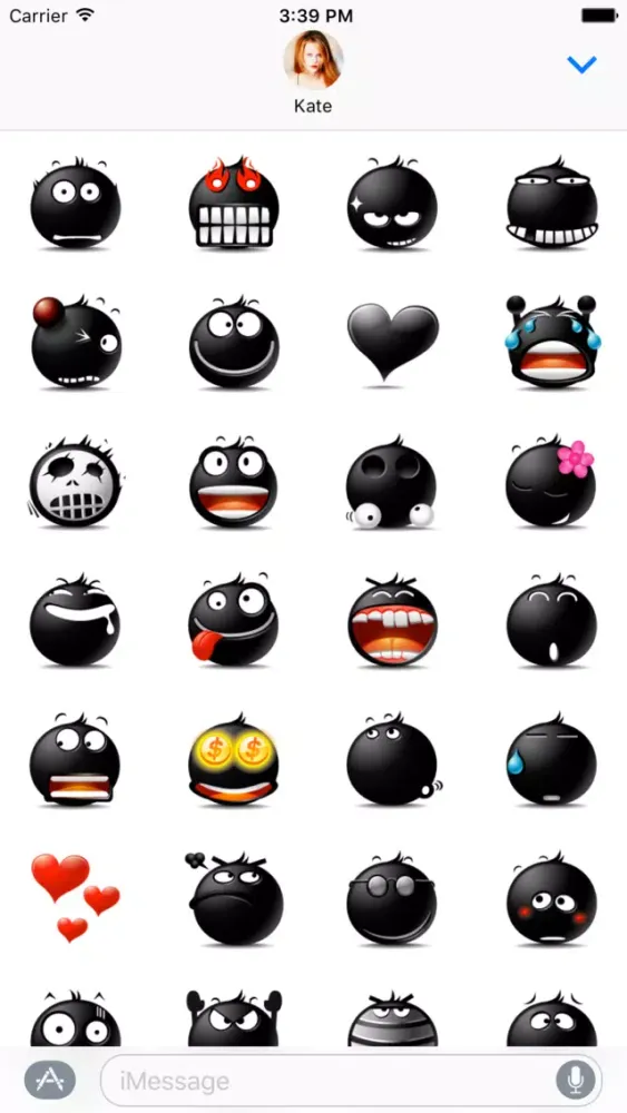 Capturas de tela do Simon's Popo Black Stickers Pack