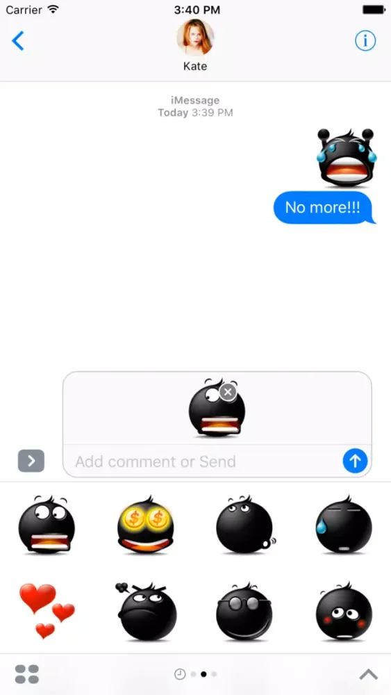 Capturas de tela do Simon's Popo Black Stickers Pack