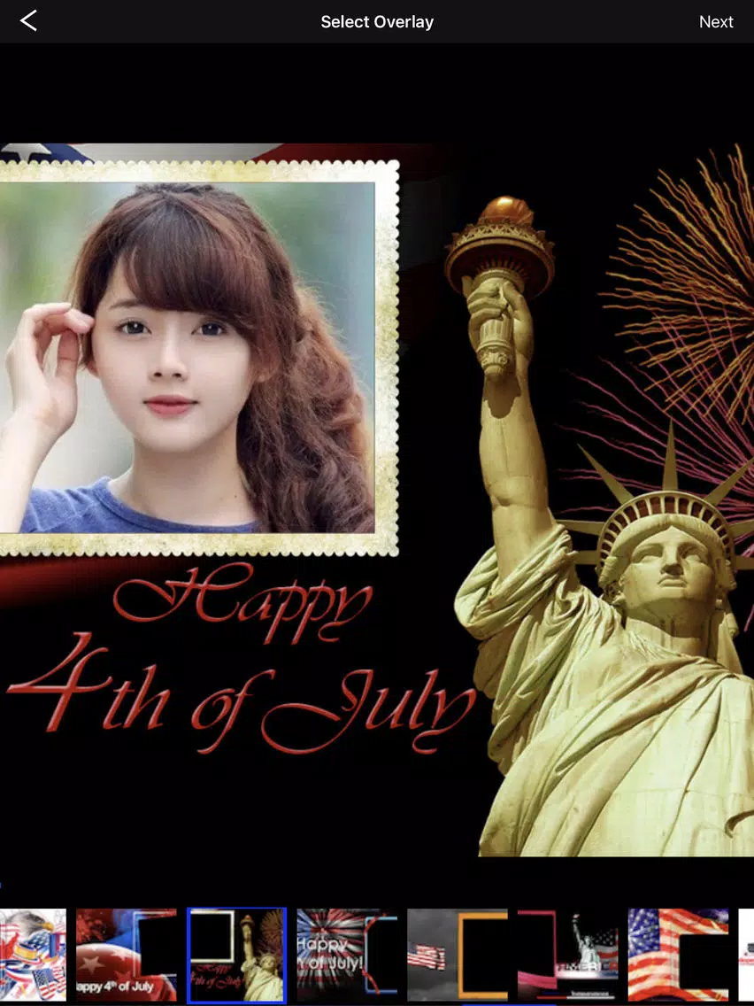 Camera Selfie - Independence Day USA Frames iPad  Screenshots
