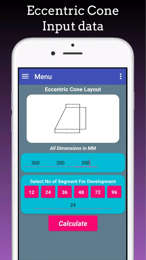 Capturas de tela do Cones Calculators : Frustum, E