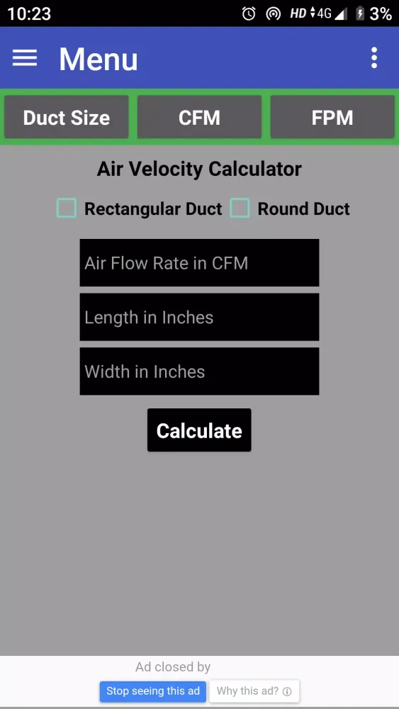تصاویر Duct Calculator