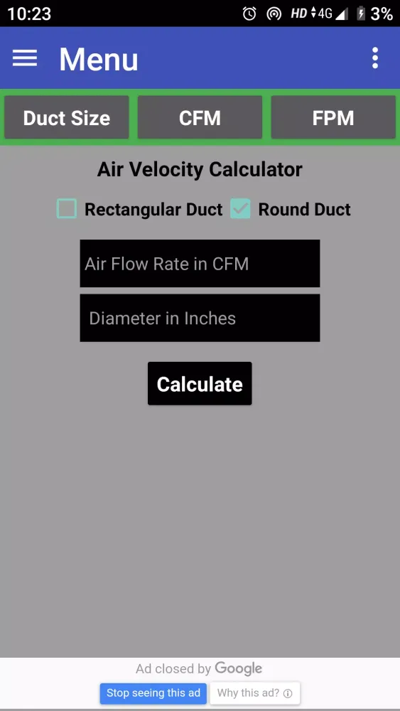 تصاویر Duct Calculator