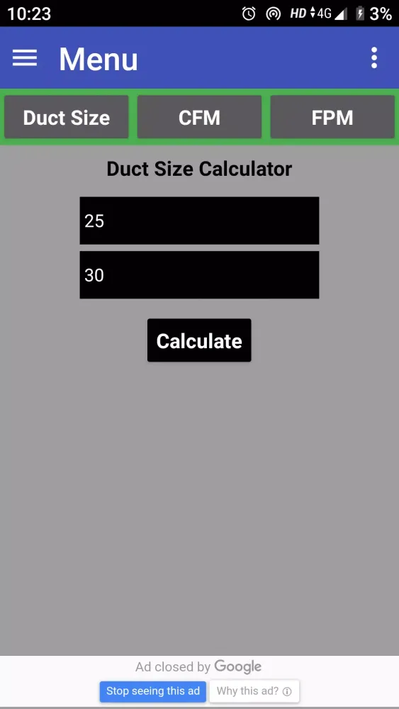 تصاویر Duct Calculator