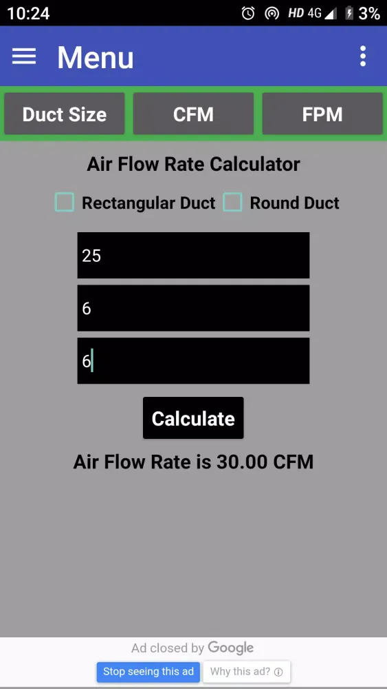 تصاویر Duct Calculator