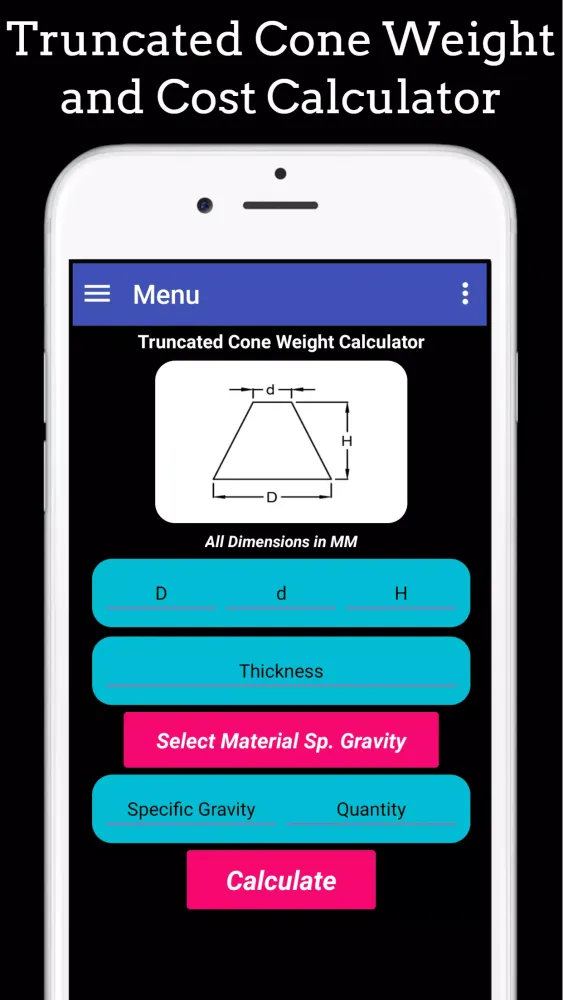 Fabrication Weight & Cost Calc سکرین شاٹس