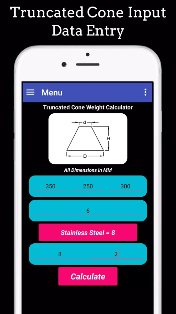 Fabrication Weight & Cost Calc سکرین شاٹس