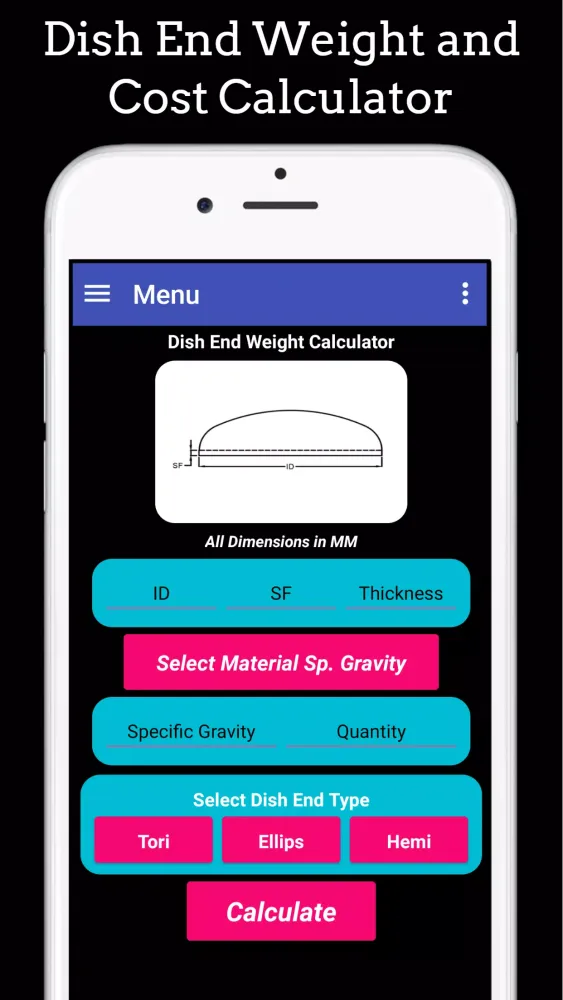 Fabrication Weight & Cost Calc سکرین شاٹس